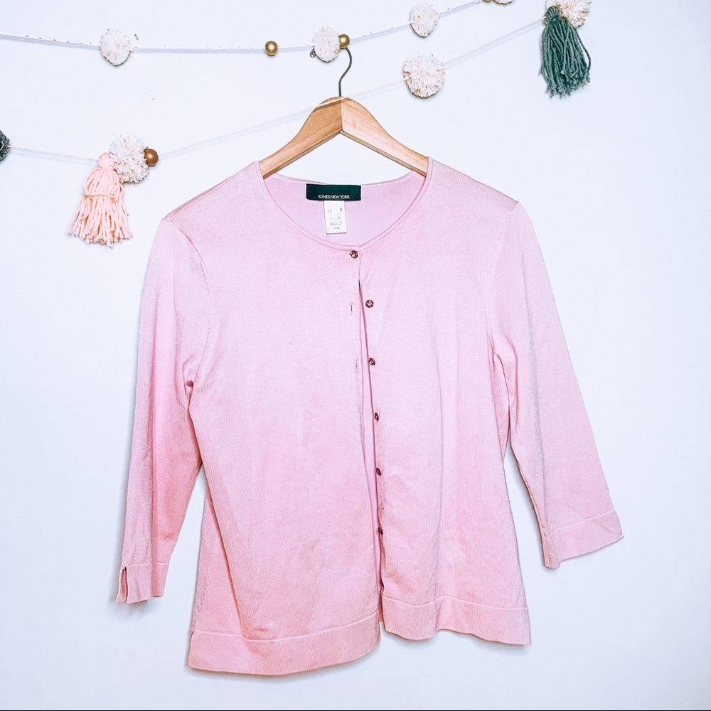VINTAGE lavender cropped jewel Barbie cardigan